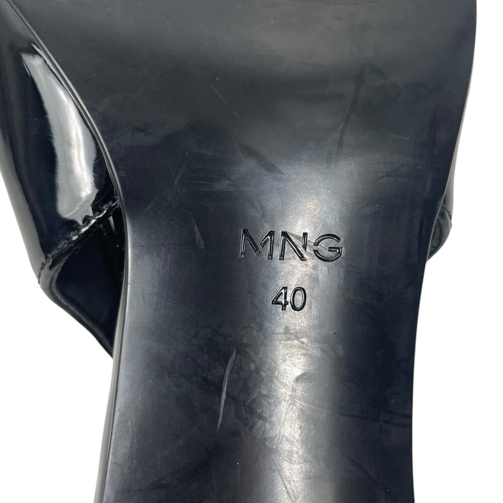 Mango MNG Rhinestone Slingback Kitten Heel Pump Black Size 40/ US 9 - Picture 9 of 13